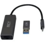 RCT USB 3.1 type C Gigabit RJ45 ethernet adaptor with USB type A adaptor